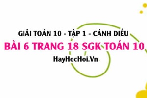 Giải bài 6 trang 18 Toán 10 tập 1 SGK Cánh Diều